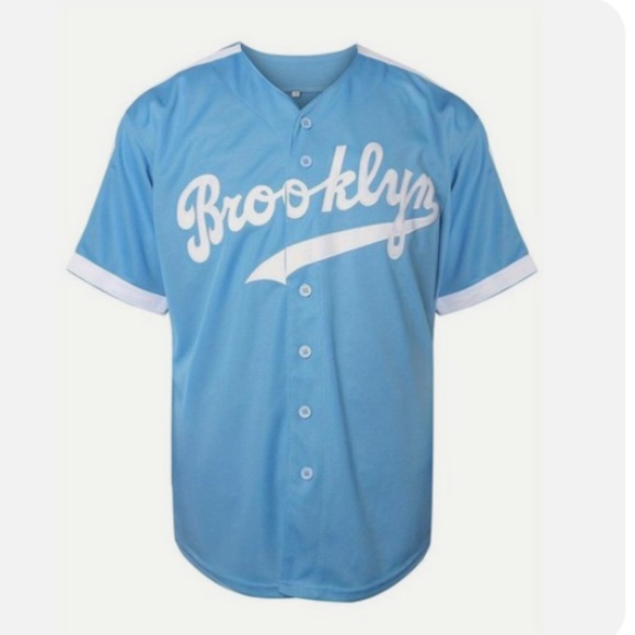 Jackie Robinson #42 Brooklyn Dodgers Blue Throwback Jersey - Size Small - Picture 1 of 3